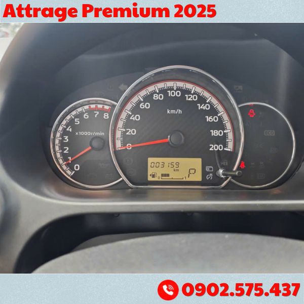 Mitsubishi Attrage Premium 2025 Qua Sử Dụng Chính Hãng